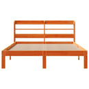 vidaXL viaszbarna tömör fenyőfa ágy matrac nélkül 135 x 190 cm