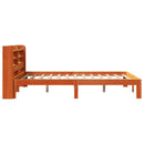 vidaXL viaszbarna tömör fenyőfa ágy matrac nélkül 135 x 190 cm