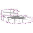 vidaXL viaszbarna tömör fenyőfa ágy matrac nélkül 135 x 190 cm