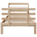 vidaXL tömör fenyőfa ágykeret fejtámlával 90 x 190 cm