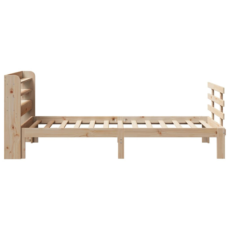 vidaXL tömör fenyőfa ágykeret fejtámlával 100 x 200 cm