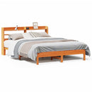 vidaXL viaszbarna tömör fenyőfa ágy matrac nélkül 135 x 190 cm