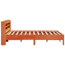 vidaXL viaszbarna tömör fenyőfa ágy matrac nélkül 135 x 190 cm