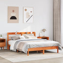 vidaXL viaszbarna tömör fenyőfa ágy matrac nélkül 135 x 190 cm
