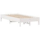 vidaXL fehér tömör fenyőfa ágy matrac nélkül 120 x 190 cm