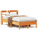 vidaXL viaszbarna tömör fenyőfa ágy matrac nélkül 75 x 190 cm