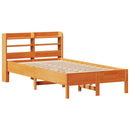 vidaXL viaszbarna tömör fenyőfa ágy matrac nélkül 75 x 190 cm