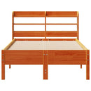 vidaXL viaszbarna tömör fenyőfa ágy matrac nélkül 75 x 190 cm