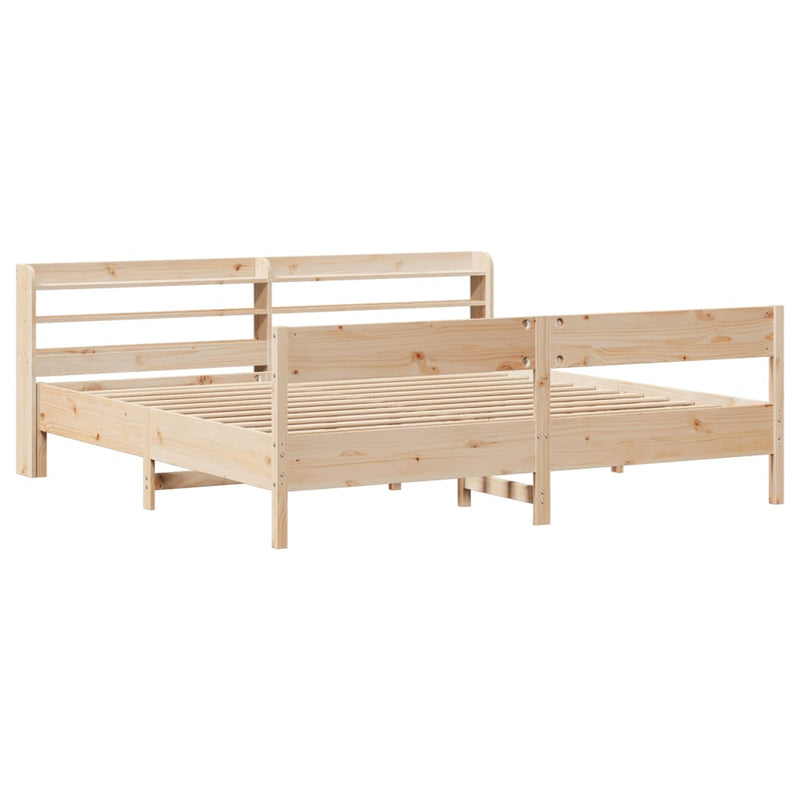 vidaXL tömör fenyőfa ágy matrac nélkül 180 x 200 cm