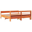 vidaXL viaszbarna tömör fenyőfa ágy matrac nélkül 180 x 200 cm