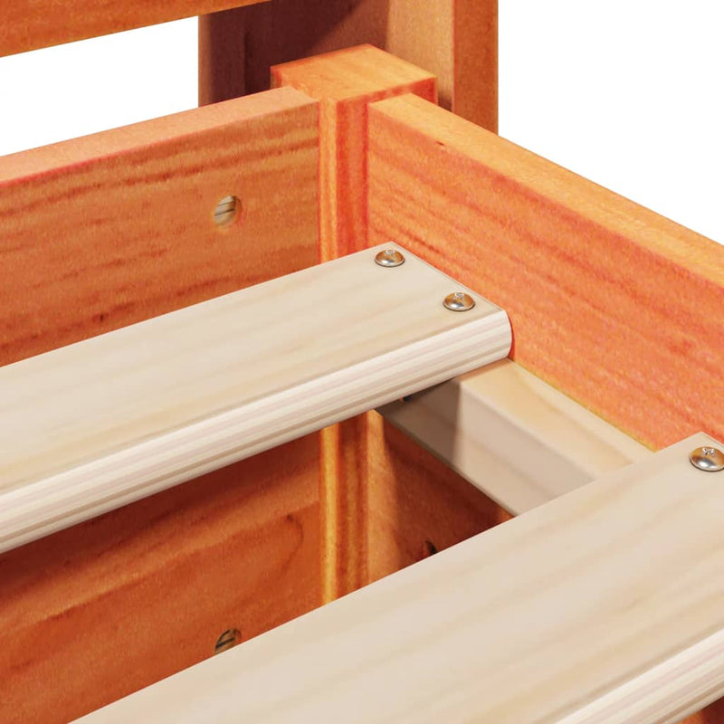 vidaXL viaszbarna tömör fenyőfa ágy matrac nélkül 180 x 200 cm