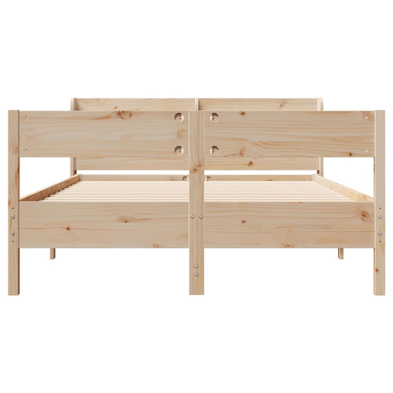 vidaXL tömör fenyőfa ágy matrac nélkül 150x200 cm