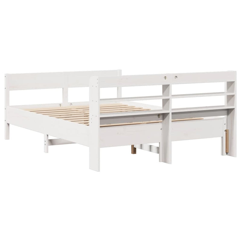 vidaXL fehér tömör fenyőfa ágy matrac nélkül 150 x 200 cm