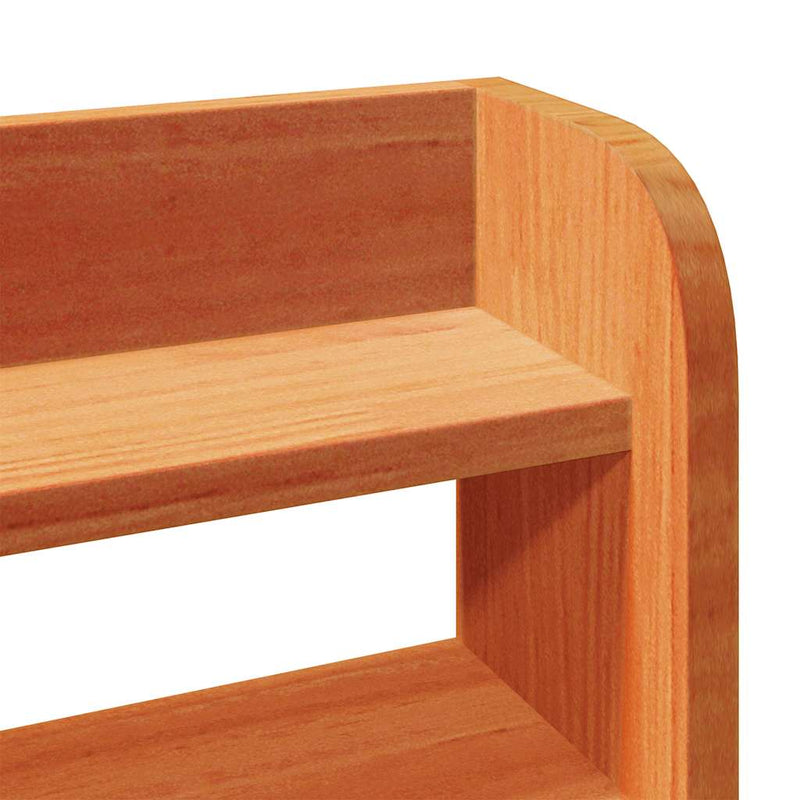 vidaXL viaszbarna tömör fenyőfa ágy matrac nélkül 120 x 200 cm