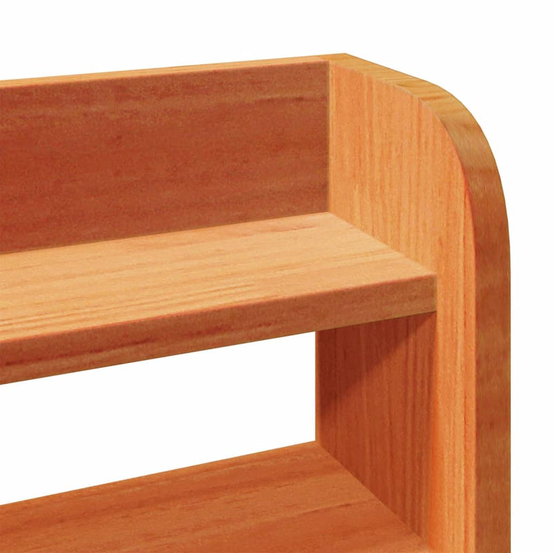 vidaXL viaszbarna tömör fenyőfa ágy matrac nélkül 140 x 190 cm