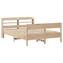 vidaXL tömör fenyőfa ágy matrac nélkül 135 x 190 cm