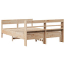 vidaXL tömör fenyőfa ágy matrac nélkül 135 x 190 cm