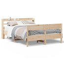 vidaXL tömör fenyőfa ágy matrac nélkül 135 x 190 cm