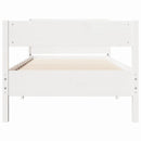 vidaXL fehér tömör fenyőfa ágy matrac nélkül 75 x 190 cm