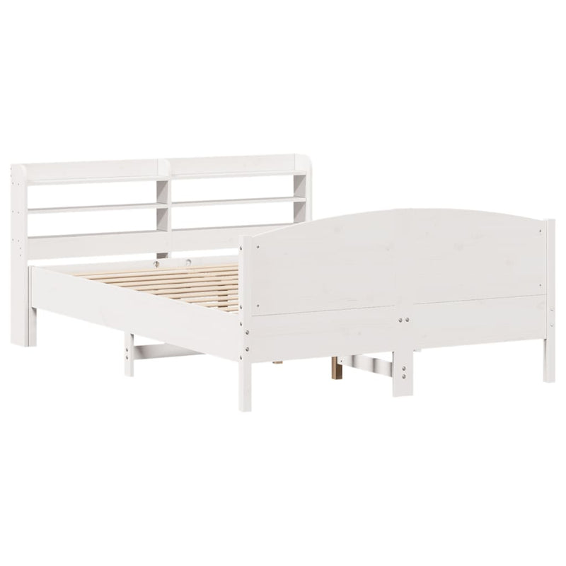 vidaXL fehér tömör fenyőfa ágy matrac nélkül 120 x 200 cm