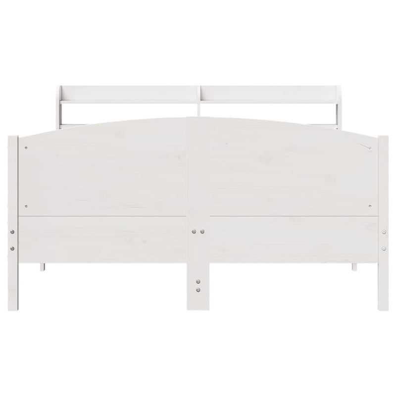 vidaXL fehér tömör fenyőfa ágy matrac nélkül 120 x 200 cm