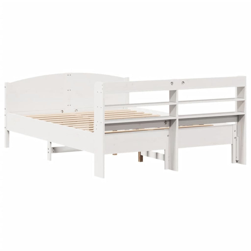 vidaXL fehér tömör fenyőfa ágy matrac nélkül 120 x 200 cm