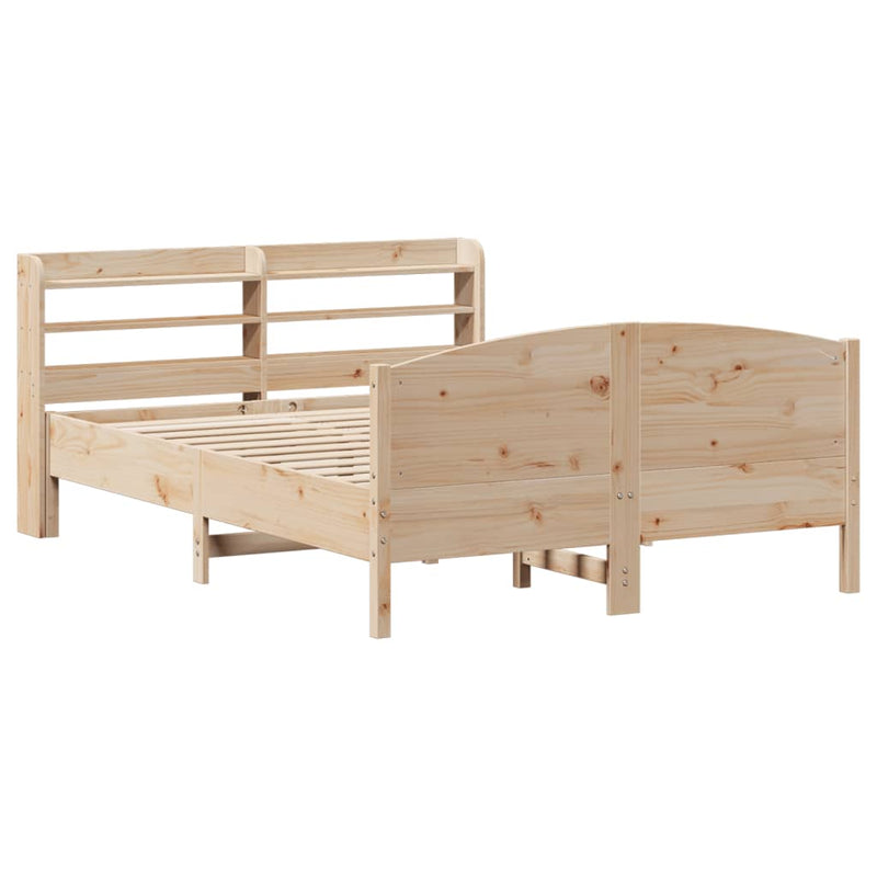 vidaXL tömör fenyőfa ágy matrac nélkül 140 x 190 cm