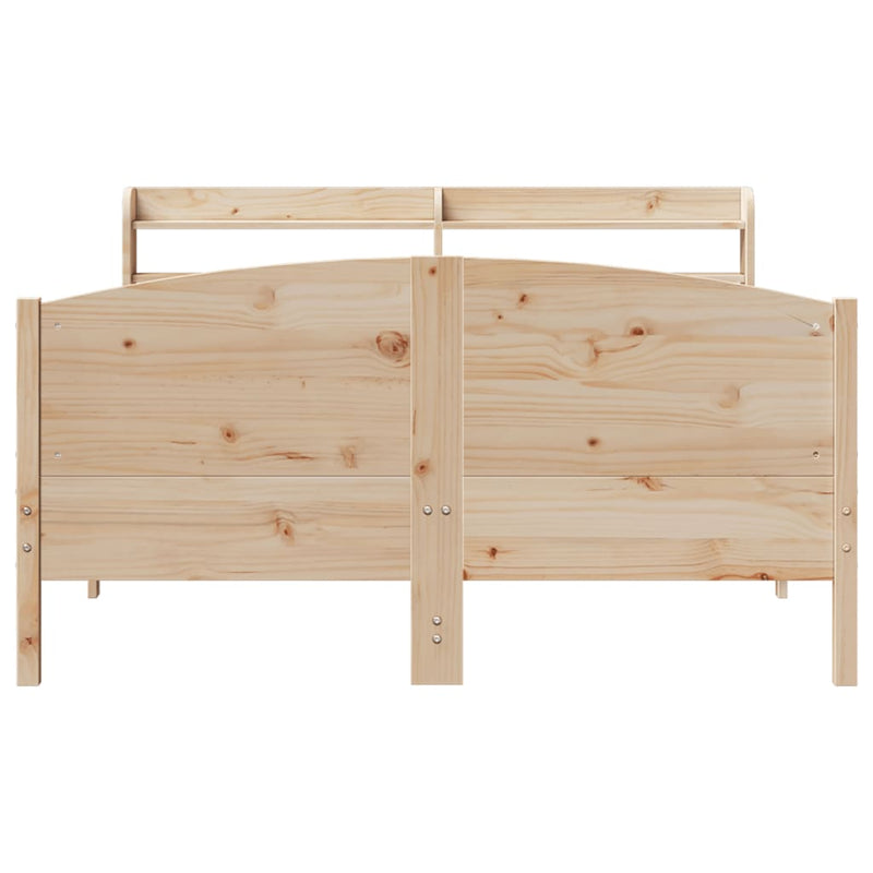 vidaXL tömör fenyőfa ágy matrac nélkül 140 x 190 cm