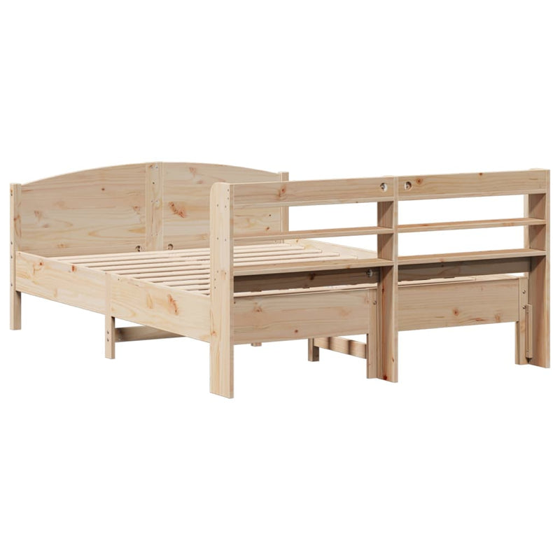 vidaXL tömör fenyőfa ágy matrac nélkül 140 x 190 cm
