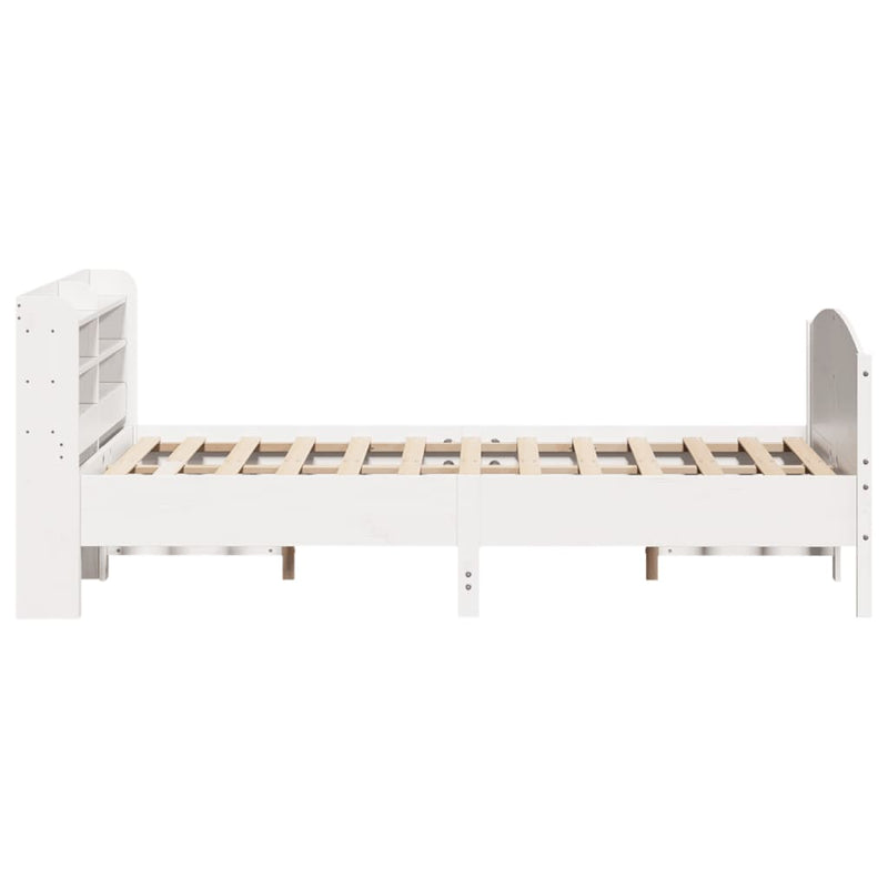 vidaXL fehér tömör fenyőfa ágy matrac nélkül 140x190 cm