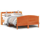 vidaXL viaszbarna tömör fenyőfa ágy matrac nélkül 135 x 190 cm