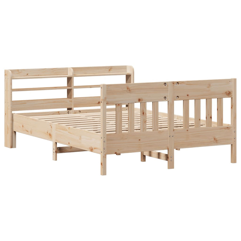 vidaXL tömör fenyőfa ágy matrac nélkül 150x200 cm