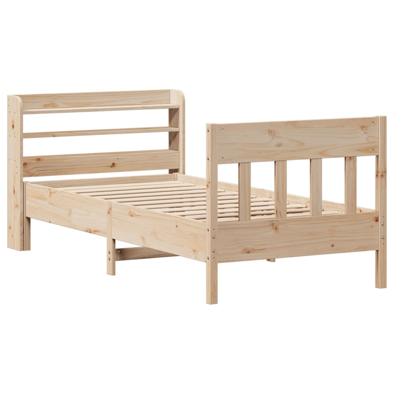 vidaXL tömör fenyőfa ágy matrac nélkül 100 x 200 cm