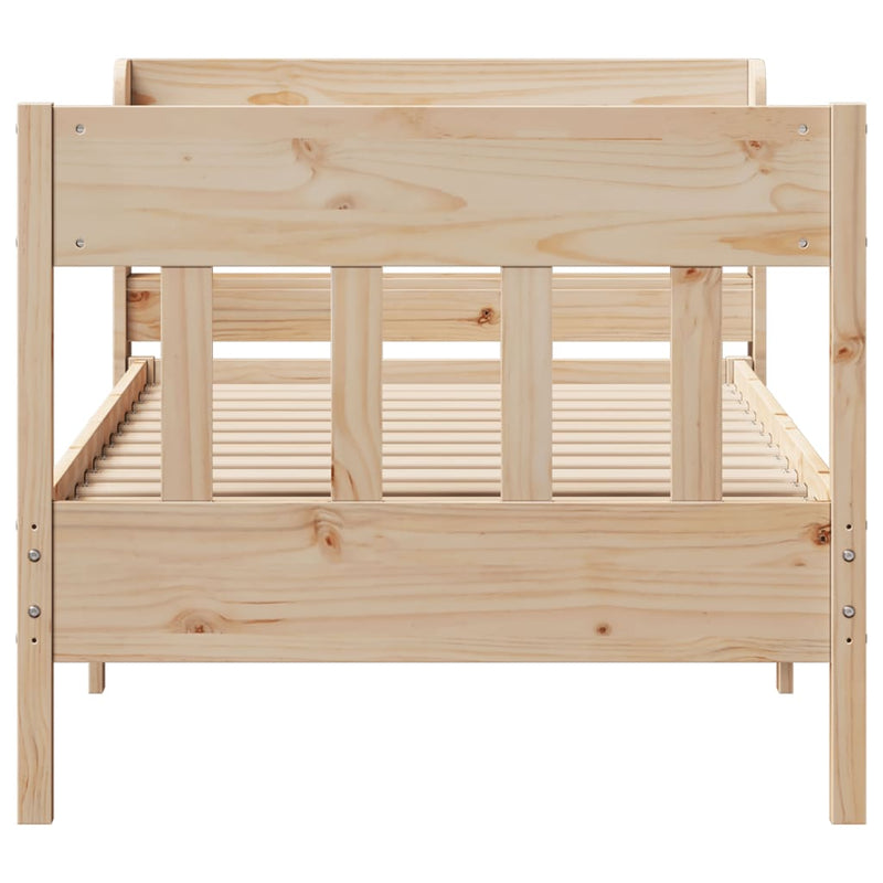 vidaXL tömör fenyőfa ágy matrac nélkül 100 x 200 cm