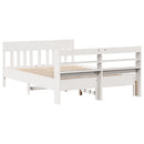 vidaXL fehér tömör fenyőfa ágy matrac nélkül 135 x 190 cm