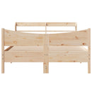 vidaXL tömör fenyőfa ágykeret fejtámlával 140 x 190 cm