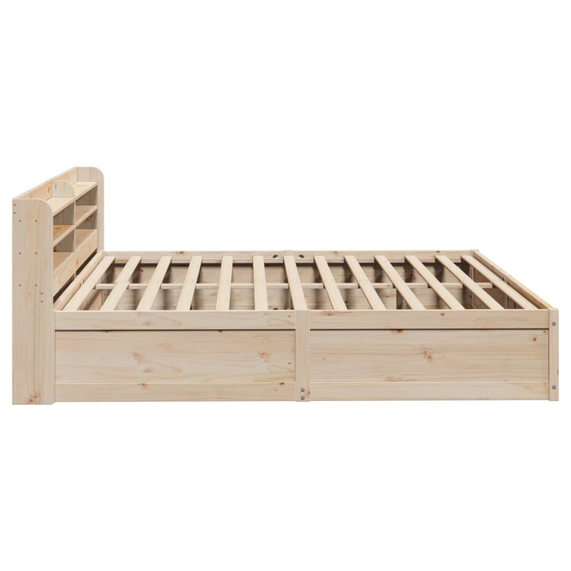 vidaXL tömör fenyőfa ágykeret fejtámlával 200 x 200 cm