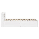 vidaXL fehér tömör fenyőfa ágykeret fejtámlával 100 x 200 cm