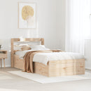 vidaXL tömör fenyőfa ágykeret fejtámlával 75 x 190 cm
