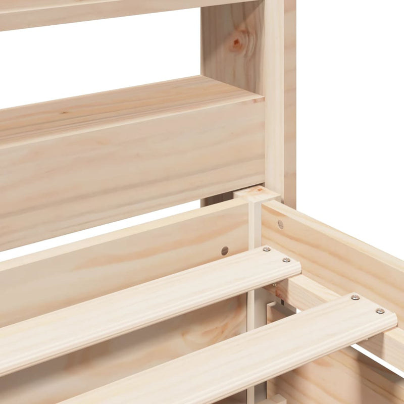 vidaXL tömör fenyőfa ágy matrac nélkül 135 x 190 cm