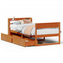 vidaXL viaszbarna tömör fenyőfa ágy matrac nélkül 75 x 190 cm