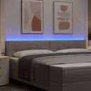 vidaXL LED ágytámla LED szalagokkal fejtámlával Tópszínű 200 cm szövet