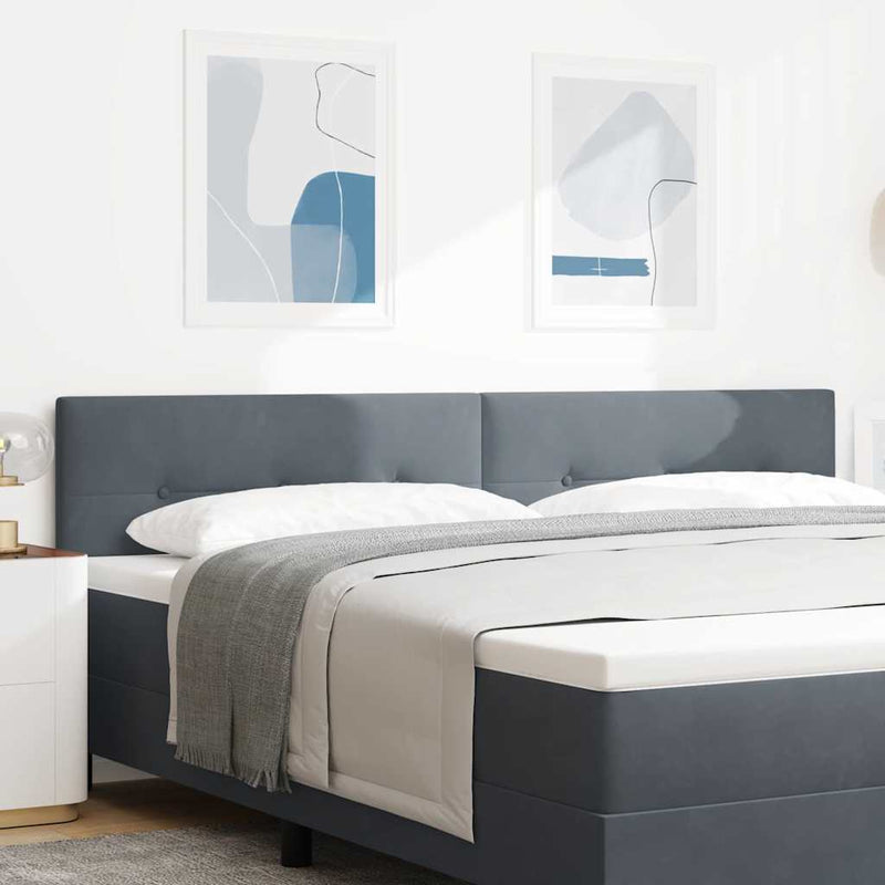 vidaXL Fejtámla LED -es lámpákkal fejtámlával Szürke 100 cm Bársony