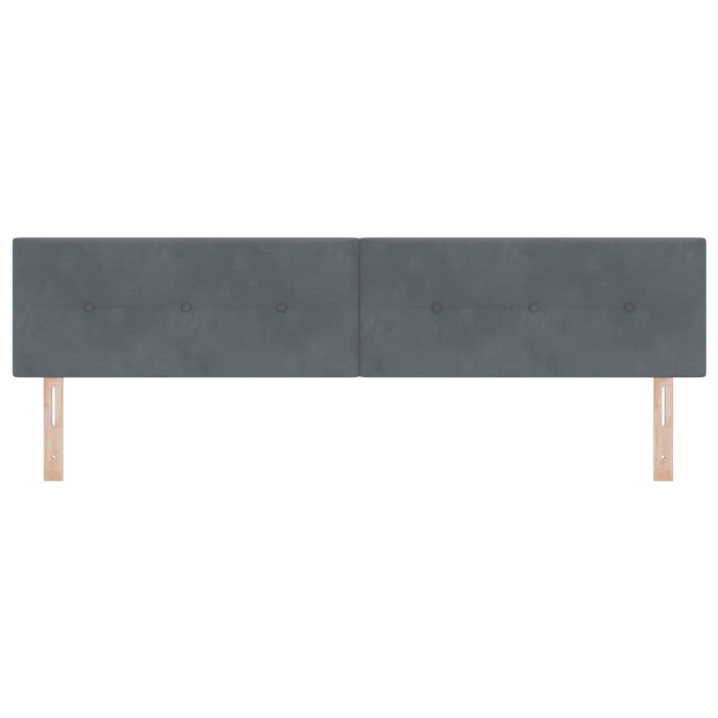 vidaXL Fejtámla LED -es lámpákkal fejtámlával Szürke 100 cm Bársony