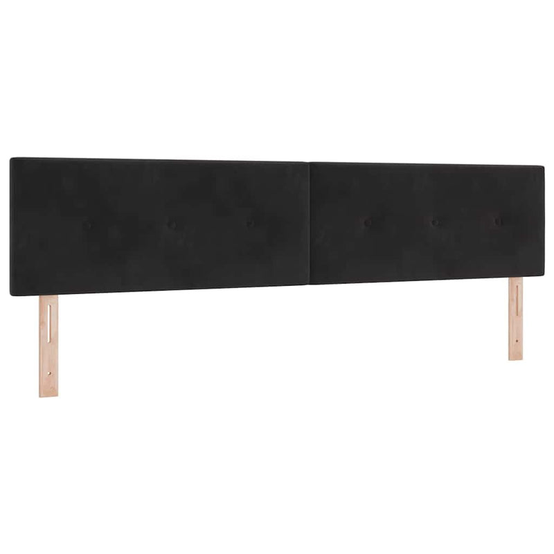 vidaXL Fejtámla LED -es lámpákkal fejtámlával Fekete 100 cm Bársony