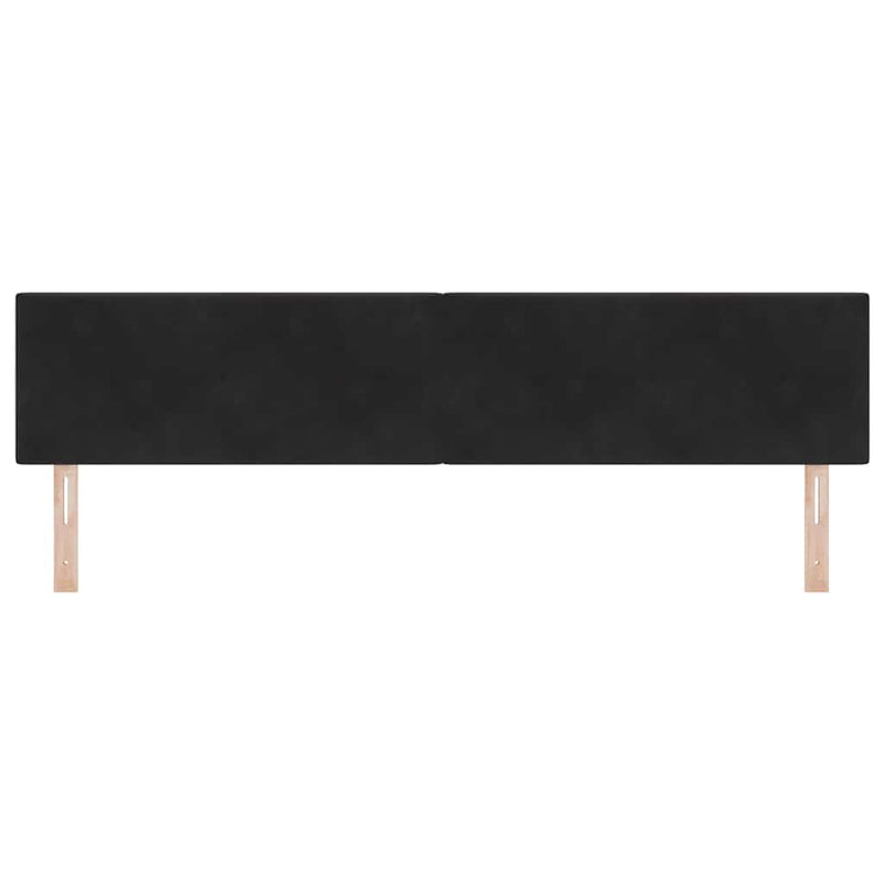 vidaXL Fejtámla LED -es lámpákkal fejtámlával Fekete 100 cm Bársony