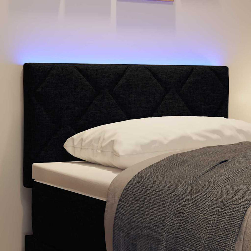 vidaXL Fejtámla LED -es lámpákkal fejtámlával Fekete 80 cm szövet