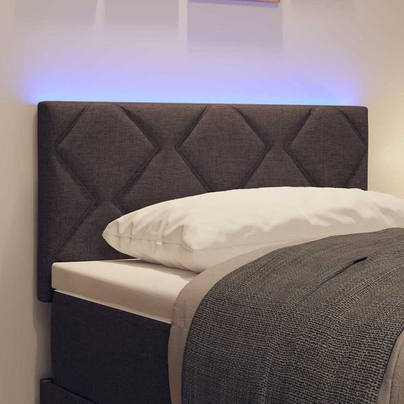 vidaXL Fejtámla LED -es lámpákkal fejtámlával Barna 80 cm szövet