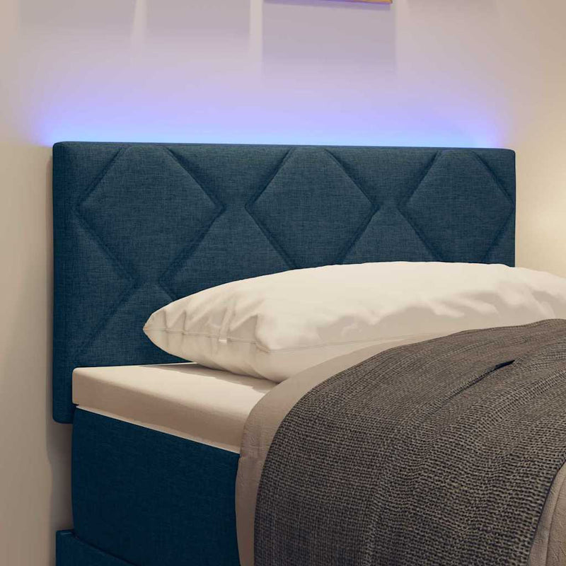 vidaXL Fejtámla LED -es lámpákkal fejtámlával Kék 180 cm szövet