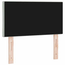 vidaXL LED ágytámla Világosszürke 80 cm Bársony
